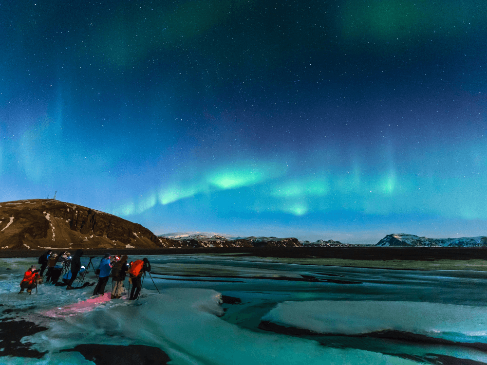 Aurora boreale in Islanda